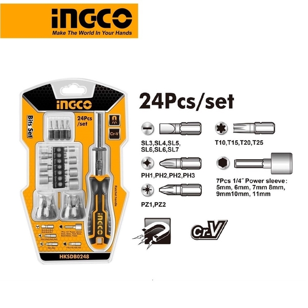 Bộ 24 Tua Vít HKSDB0248 INGCO