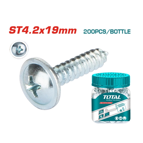 Bộ 200 vít tự khoá ST4.2x19mm WJPS4201921 TOTAL