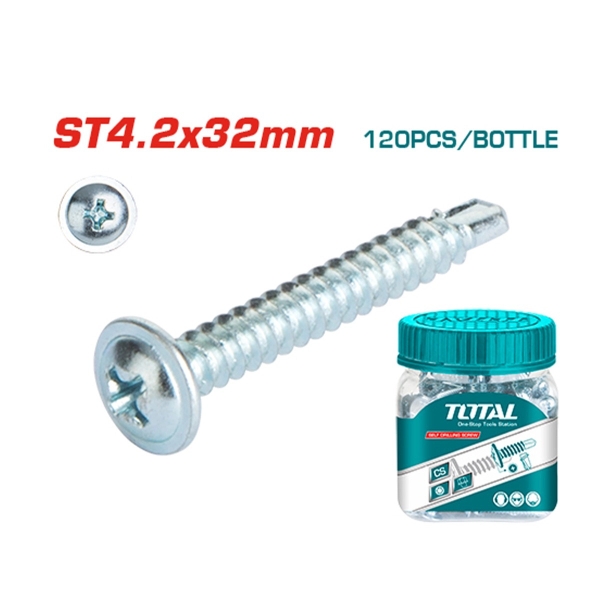 Bộ 120 vít tự khoan ST4.2x32mm WJSS4203211 TOTAL