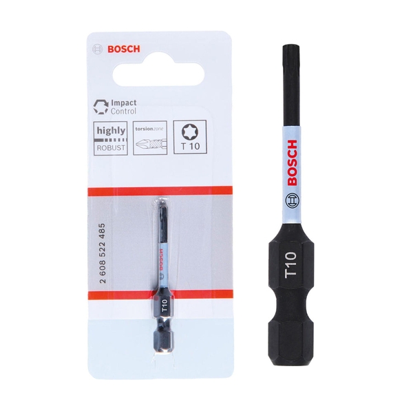 Đầu vặn vít T10 Power Bit (1 đầu), 1pc - MỚI Bosch 2608522485