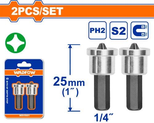 Bộ 2 mũi vít nam châm WADFOW WSV5601