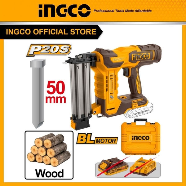 Máy Bắn Đinh Thẳng Dùng Pin 20V-50Mm(Không Kèm Pin Và Sạc) CBNLI5005 INGCO