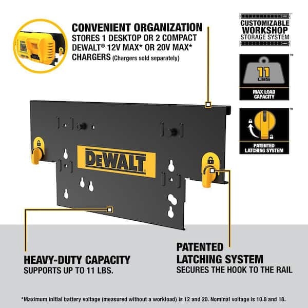 Giá treo sạc pin DEWALT DWST82821 - BATTERY CHARGER RAIL MOUNT