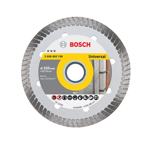 Đĩa cắt kim cương Turbo 105 x 20/16mm đa năng (Best for Universal) - MỚI Bosch 2608603740