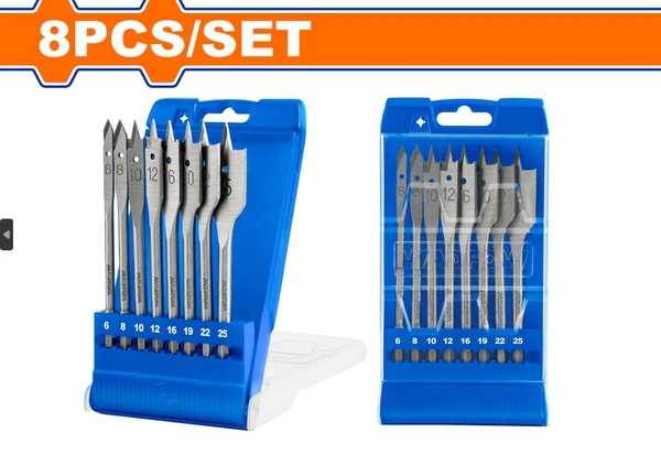 Bộ 8 Mũi Khoan Gỗ Đuôi Dẹp WWF6B08 WADFOW