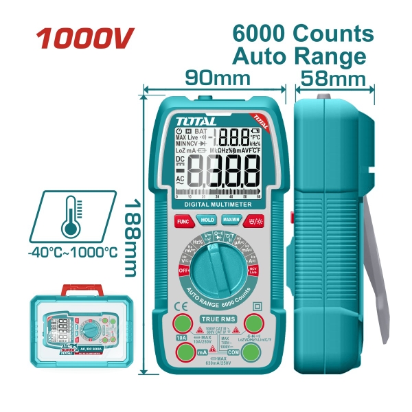 Đồng hồ vạn năng kỹ thuật số TMT5310004 TOTAL