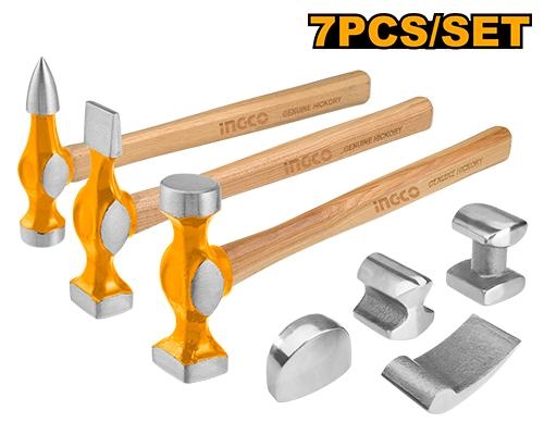 Búa Làm Đồng và Đe (7 món) Hiệu HBAFH0711 INGCO