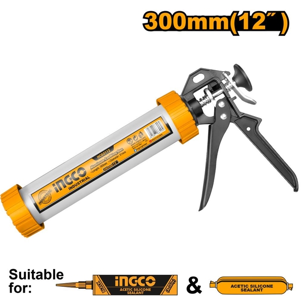 Súng Bơm Silicon Ống Nhôm HCG0112 INGCO