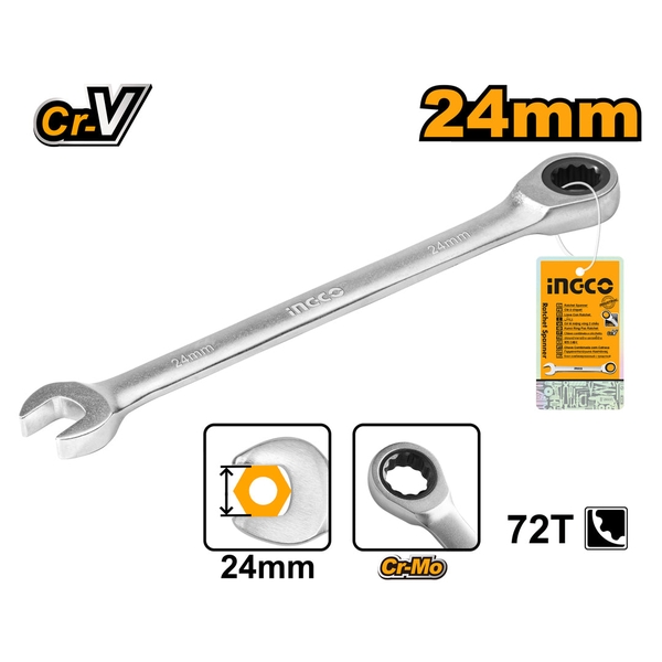 Cờ Lê Miệng Vòng 2 Chiều HCSPAR241 INGCO