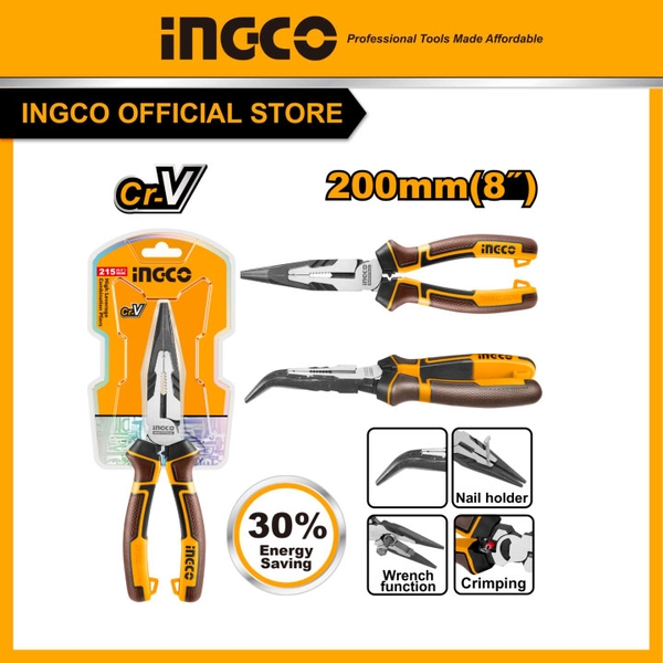 Kìm Mũi Cong Có Trợ Lực 8