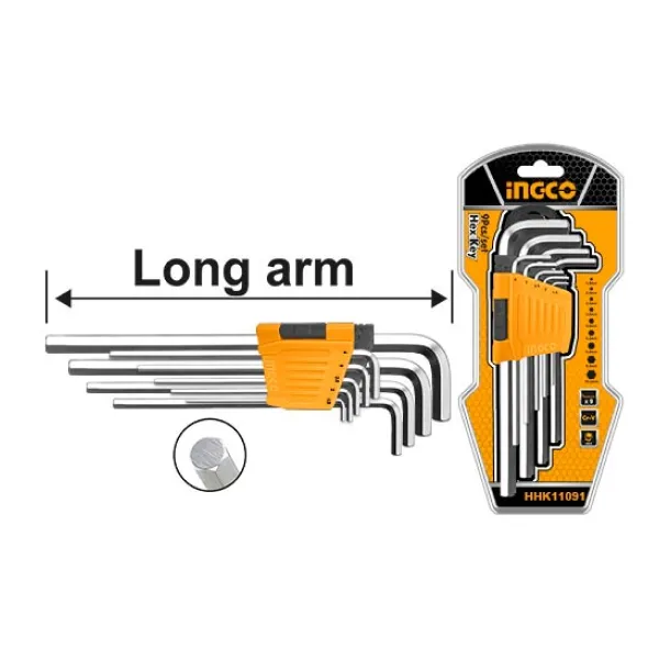 Bộ 9 Chìa Lục Giác HHK11091 INGCO