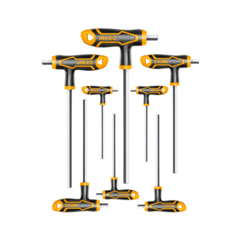 Bộ 8 Chìa Lục Giác Tay Cầm Chữ T HHKT8082 INGCO