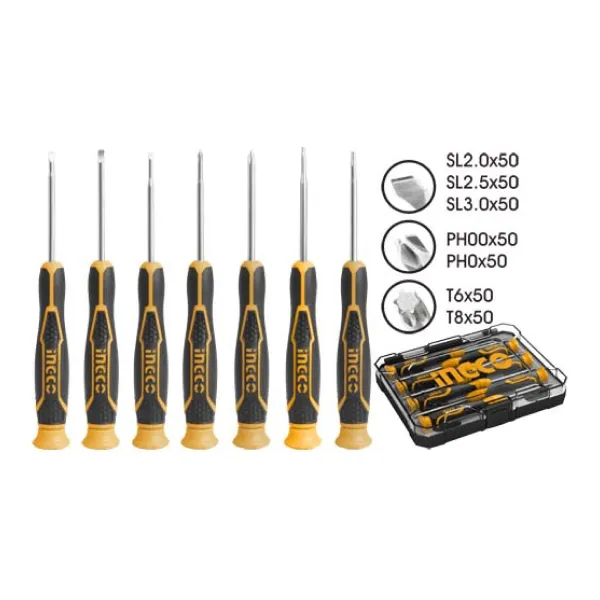 Bộ 7 Tua Vít Đồng Hồ HKSD0718 INGCO