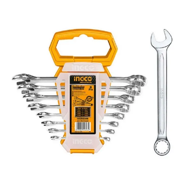 Bộ 8 Cờ Lê Vòng Miệng (6-19Mm) HKSPA1088 INGCO