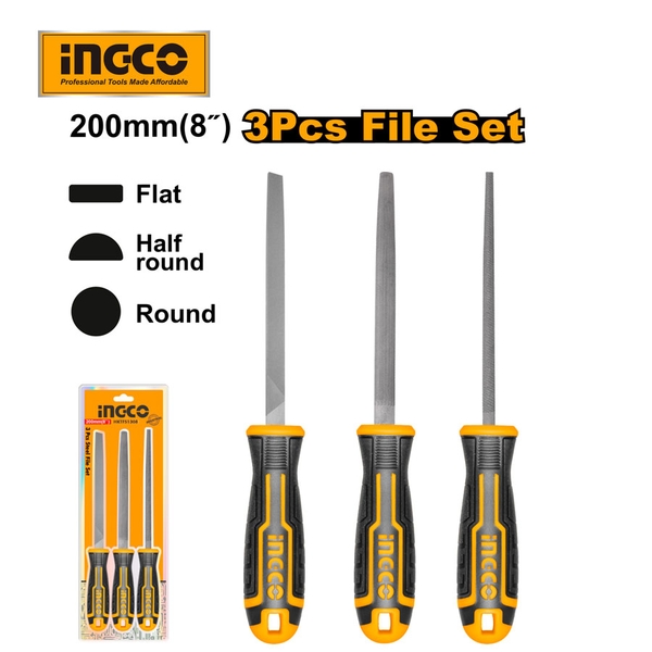 Bộ 3 Giũa Sắt HKTFS1308 INGCO