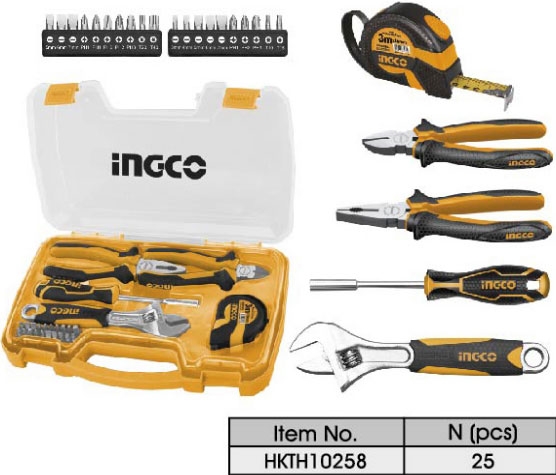 Bộ 25 Món Dụng Cụ Cầm Tay HKTH10258 INGCO