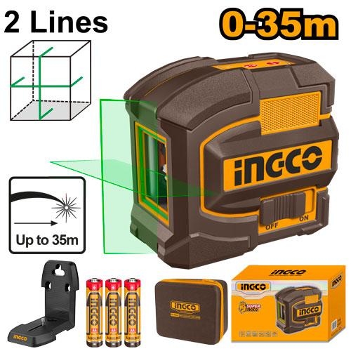 Máy Đo Mức Cân Bằng Tia Laser 0-35M (Tia Xanh) HLL156601 INGCO