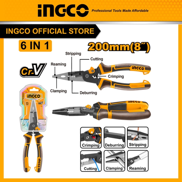 Kìm Mũi Dài Đa Năng 6 Trong 1 Cao Cấp 8