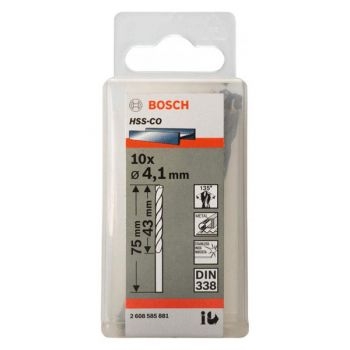 Mũi khoan INOX HSS-Co 4.1mm (hộp 10 mũi) Bosch 2608585881