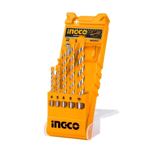 Bộ 5 Mũi Khoan Bê Tông Đuôi Trơn AKD3051 INGCO