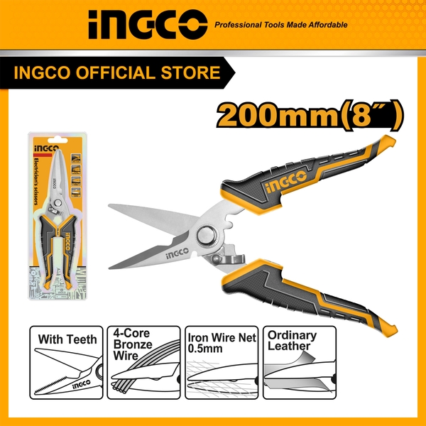 Kéo Thợ Điện 200Mm HES0188 INGCO