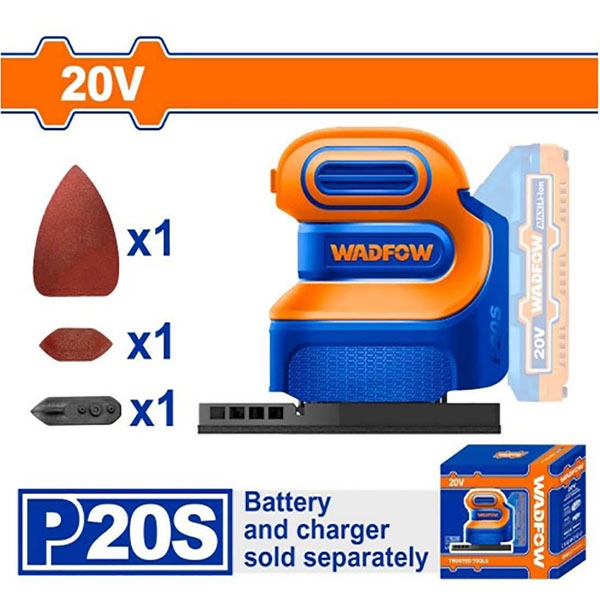 Máy chà nhám cọ/tam giác dùng pin 20V (không kèm pin sạc) WADFOW - WRAP5020
