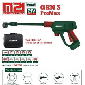 Máy xịt rửa dùng pin Dekton M21-SRX1405PROMAX 