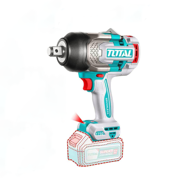 Máy siết bulong không chổi than dùng pin 20V (không kèm pin & sạc) TIWLI201751 TOTAL