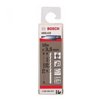 Mũi khoan INOX HSS-Co 3.5mm (hộp 10 mũi) Bosch 2608585879