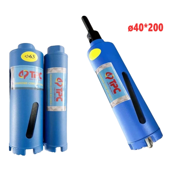 Mũi khoan rút lõi bê tông chuôi lục giác TPC ø40x200mm