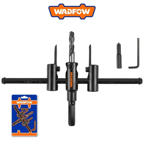 Bộ Mũi Khoan Khoét Lỗ Tròn Điều Chỉnh 30- 200Mm (Gỗ Và Thạch Cao) WKJ9K02 WADFOW