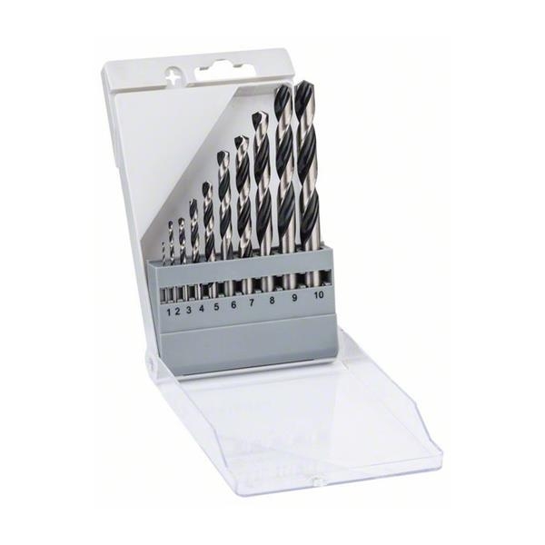 Bộ mũi khoan HSS 10mũi,1-10 mm Bosch 2608577348
