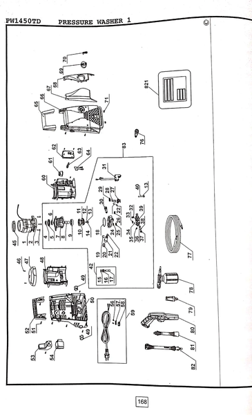 Phụ tùng: bộ bơm dùng cho PW1450TD B&D 5170041-15