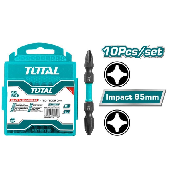 Mũi bắt vít hai đầu (có nam châm hít) TACIM16PH233 TOTAL