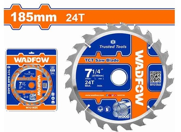 Lưỡi Cưa Gỗ 185Mm 24T WTC1K04 WADFOW