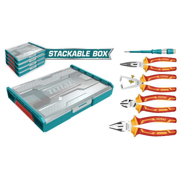 Bộ 05 công cụ cầm tay cách điện  THKTV02P051 TOTAL