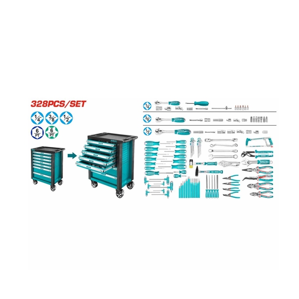 Bộ 328 món trong xe đựng công cụ THPTCS73281 TOTAL