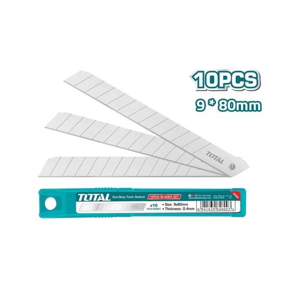 Bộ 10 lưỡi dao 9x80mm THT5190901 TOTAL
