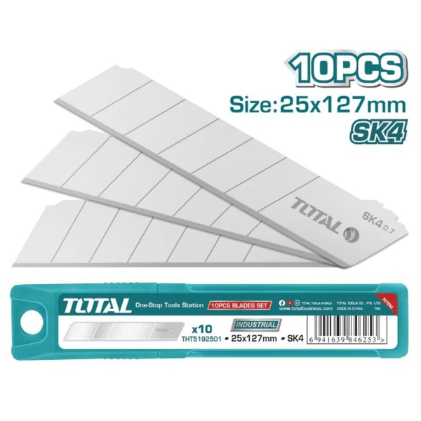 Bộ 10 lưỡi dao 25x127mm THT5192501 TOTAL