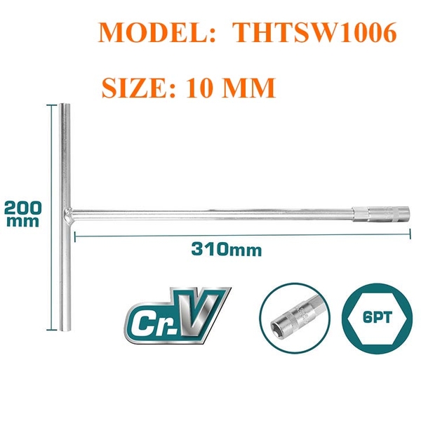 Thanh vặn tay cầm T 10mm THTSW1006 TOTAL