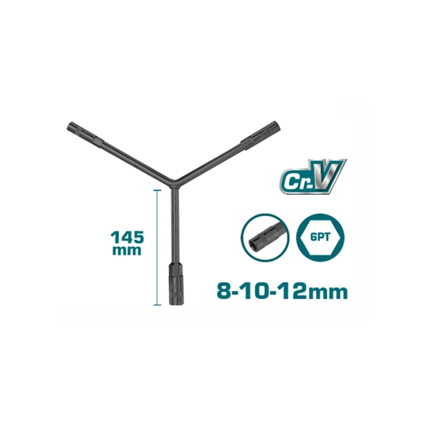Chìa vặn chữ Y size 8-10-12mm THYWB081012 TOTAL