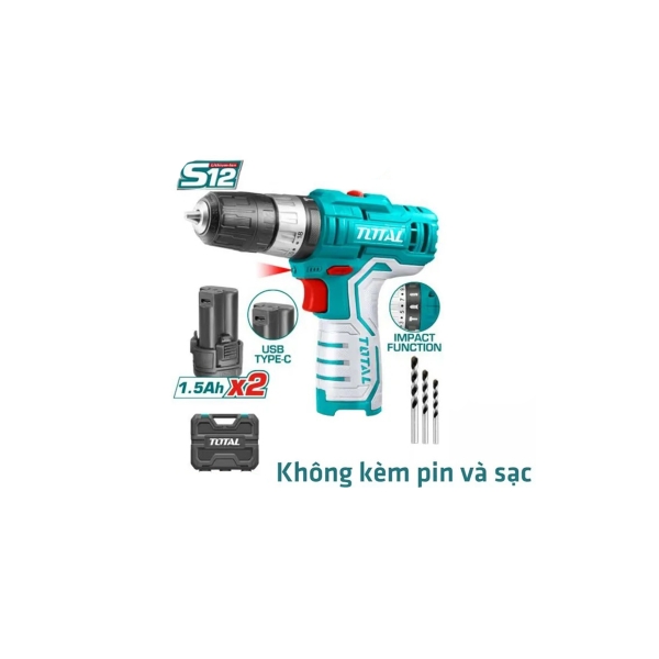 Máy khoan búa pin 12V (không kèm dây & đầu sạc) TIDLI12328 TOTAL