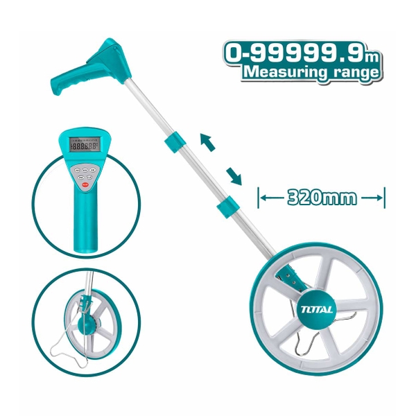 Bánh xe thước đo có kỹ thuật số TMT19923 TOTAL