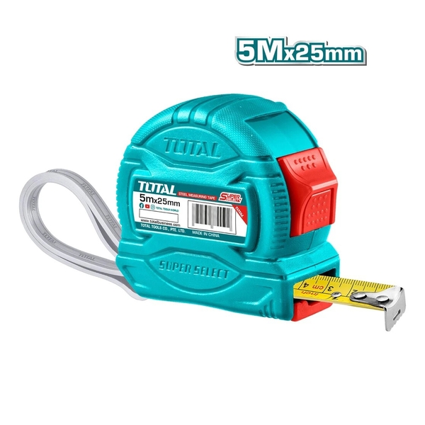 Thước kéo thép nền vàng 5x25mm TMT34525 TOTAL