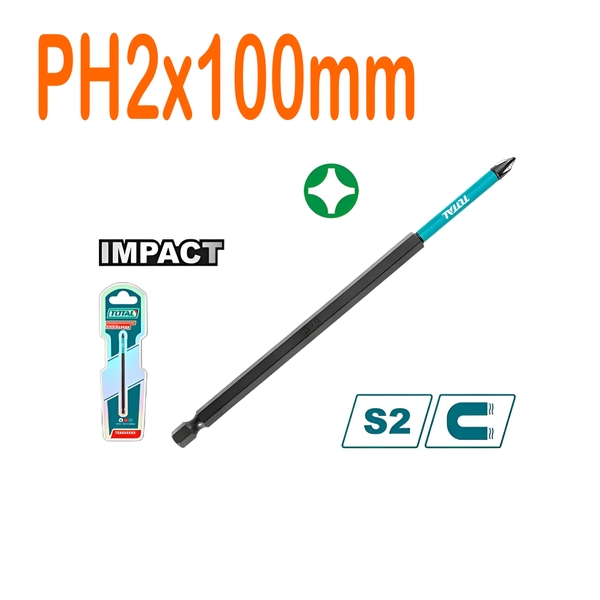 Mũi bắt vít PH2x100mm TACIM71PH2100 TOTAL