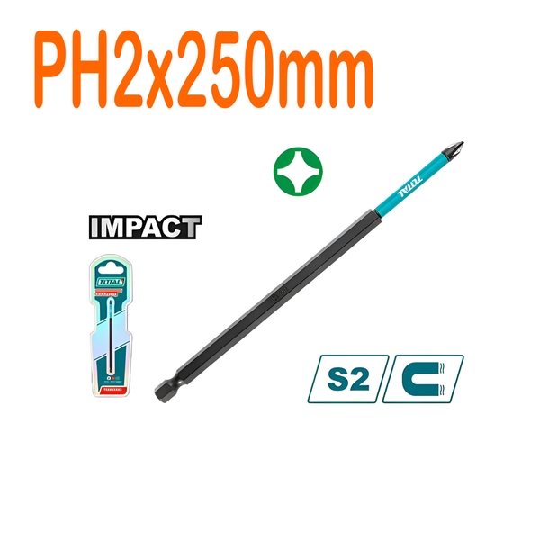 Mũi bắt vít PH2x250mm TACIM71PH2250 TOTAL