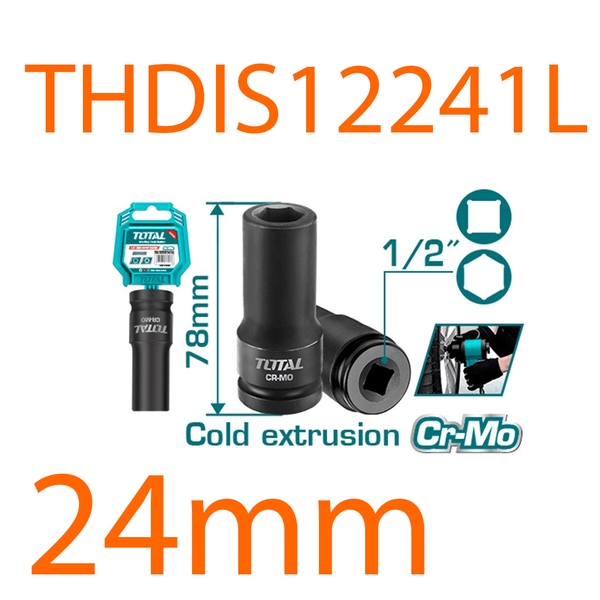 Đầu tuýp tác động sâu 1/2 inch 24mm THDIS12241L TOTAL