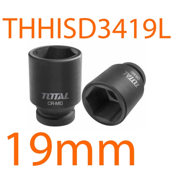 Đầu tuýp tác động 3/4inch 19mm THHISD3419L TOTAL