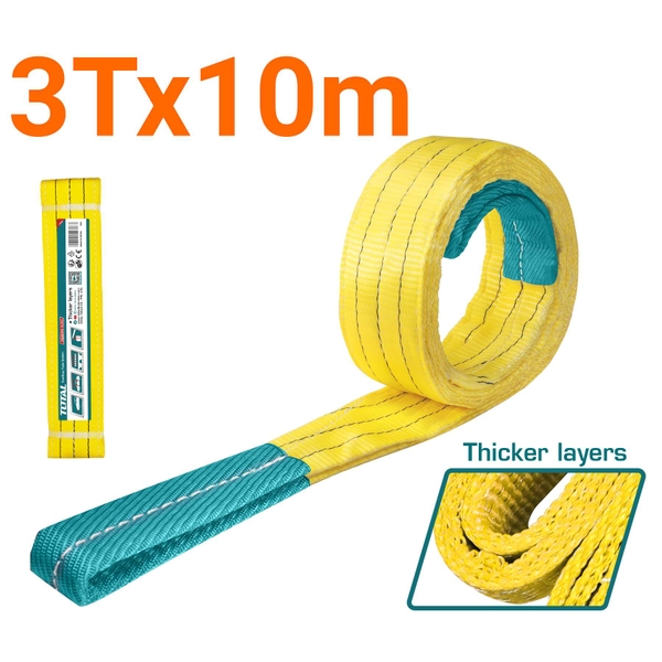 Dây cáp vải cẩu hàng vàng 3Tx10m THTWS0310 TOTAL