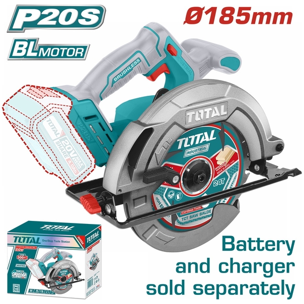 Máy cưa đĩa tròn dùng pin 20V (không kèm pin & sạc) TSLI1851 TOTAL